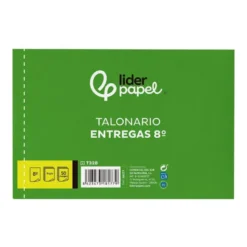 Talonario liderpapel entregas 8º original y 2 copias t328 apaisado 150 hojas (50 juegos triplicado)
