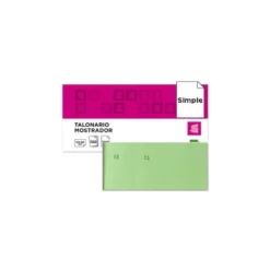 Talonario liderpapel mostrador 50x110 mm tl12 verde con matriz