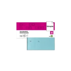 Talonario liderpapel mostrador 60x145 mm tl03 celeste con matriz