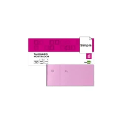 Talonario liderpapel mostrador 60x145 mm tl05 rosa con matriz