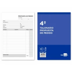 Talonario liderpapel pedidos cuarto original y copia t222