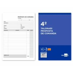 Talonario liderpapel pedidos cuarto original y copia t222 texto en catalan