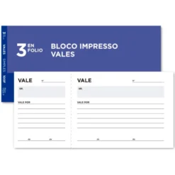 TALONARIO LIDERPAPEL VALES TRES EN FOLIO 104 -TEXTO EN PORTUGUES