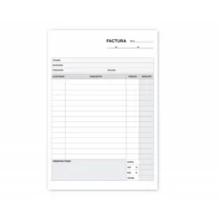 Talonario liderpapel facturas cuarto original y copia t216 con i.V.A..