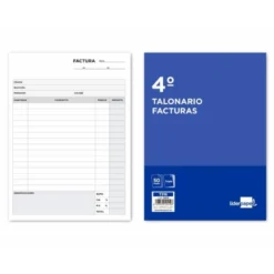 Talonario liderpapel facturas cuarto original y 2 copias t316 con I.V.A.