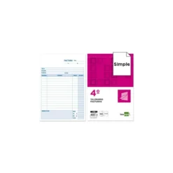 Talonario liderpapel facturas cuarto -con iva- 116.