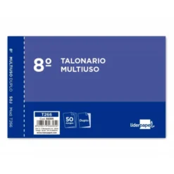 Talonario liderpapel multiuso octavo duplicado apaisado
