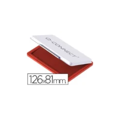 Tampon Q-Connect Nº 1 Color Rojo 126x81mm