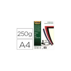 Tapa de Encuadernacion Carton Brillo Fellowes DIN A4 Color Rojo 250 micras pack 100 uds
