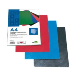 Tapa de Encuadernacion Carton Liderpapel DIN A4 Rojo 1mm pack 50 uds