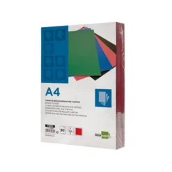 Tapa de Encuadernacion Carton Liderpapel DIN A4 Rojo 1mm pack 50 uds