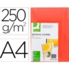 Tapa de Encuadernacion Carton Q connect Din A4 Rojo 250gr pack 100 uds