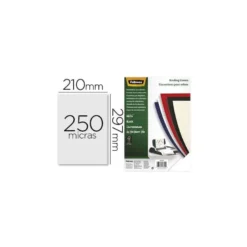 Tapa de Encuadernacion Carton Fellowes DIN A4 Color Negro 250 micras pack 100 uds