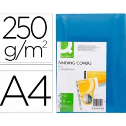 Tapa de Encuadernacion Carton Q connect A4 Azul 250gr pack 100 uds