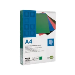 Tapa de Encuadernacion Carton Liderpapel DIN A4 Verde 1mm pack 50 uds