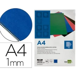 Tapa de Encuadernacion Carton Liderpapel DIN A4 Azul 1mm pack 50 uds