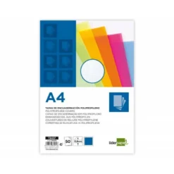 Tapa de Encuadernacion Ondulada Polipropileno Liderpapel DIN A4 Azul 0.8mm pack 50 uds