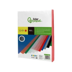 Tapa de Encuadernacion Polipropileno Liderpapel Din A4 rojo Opaco 0,5 mm pack 100 uds