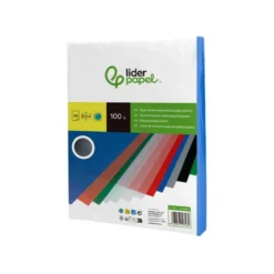 Tapa de Encuadernacion Polipropileno Liderpapel Din A4 azul Opaco 0,5 mm pack 100 uds