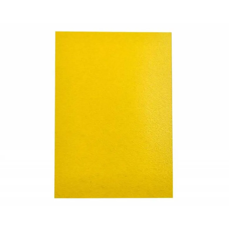 TAPA ENCUADERNACION LIDERPAPEL CARTON A4 0,9MM AMARILLO FLUOR PAQUETE DE 50 UNIDADES