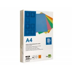 TAPA ENCUADERNACION LIDERPAPEL CARTON DIN A4 0,9MM NARANJA FLUOR PAQUETE DE 50 UNIDADES