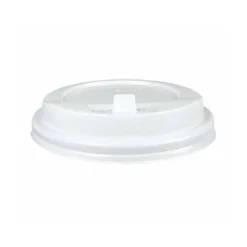 TAPA PARA VASO BUNZL 280 ML POLIESTIRENO CON ORIFICIO PAQUETE DE 100 UNIDADES