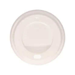 TAPA PARA VASO BUNZL 190 ML POLIESTIRENO CON ORIFICIO PAQUETE DE 100 UNIDADES
