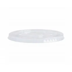 TAPA DE PLASTICO BIODEGRADABLE PARA VASO DE 195/220 CC PAQUETE DE 100 UNIDADES
