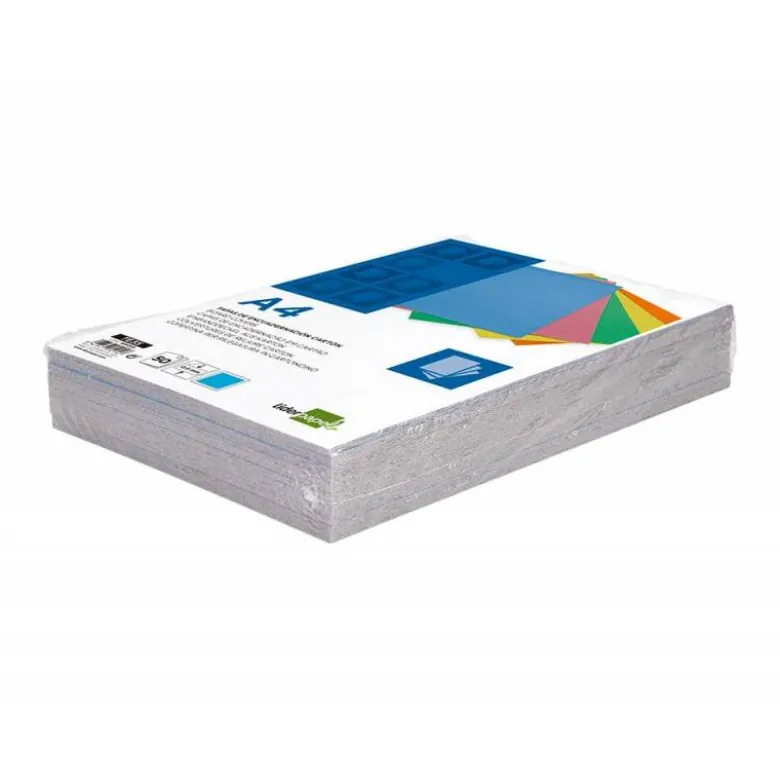 TAPA ENCUADERNACION LIDERPAPEL CARTON DIN A4 0,9MM AZUL FLUOR PAQUETE DE 50 UNIDADES