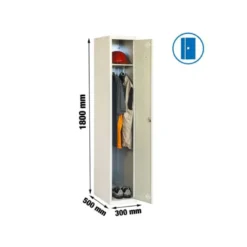 TAQUILLA METALICA SIMONLOCKER 1 PUERTA CON CERRADURA RESPIRADERO Y ETIQUETERO GRIS/GRIS 1800X500X300 MM