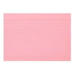 TARJETA LIDERPAPEL PARA ESTUDIAR RAYADA CARTULINA DE COLORES 170 GR/M2 100X150MM PAQUETE DE 200 UNIDADES