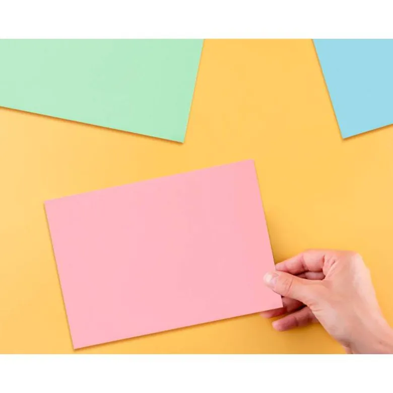 TARJETA LIDERPAPEL PARA ESTUDIAR LISA CARTULINA DE COLORES 170 GR/M2 160X220MM PAQUETE DE 200 UNIDADES