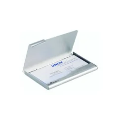 Tarjetero Durable aluminio color plata 20 tarjetas