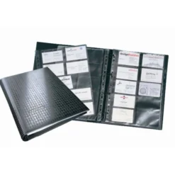Tarjetero Durable A4 polipropileno color negro 20 fundas