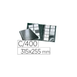 Tarjetero Durable A4 polipropileno color negro 20 fundas