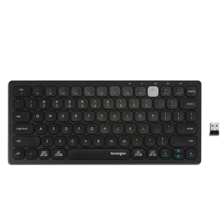 TECLADO KENSINGTON COMPACT INALAMBRICO DUAL USB 3.0 COLOR NEGRO 288X125X21 MM