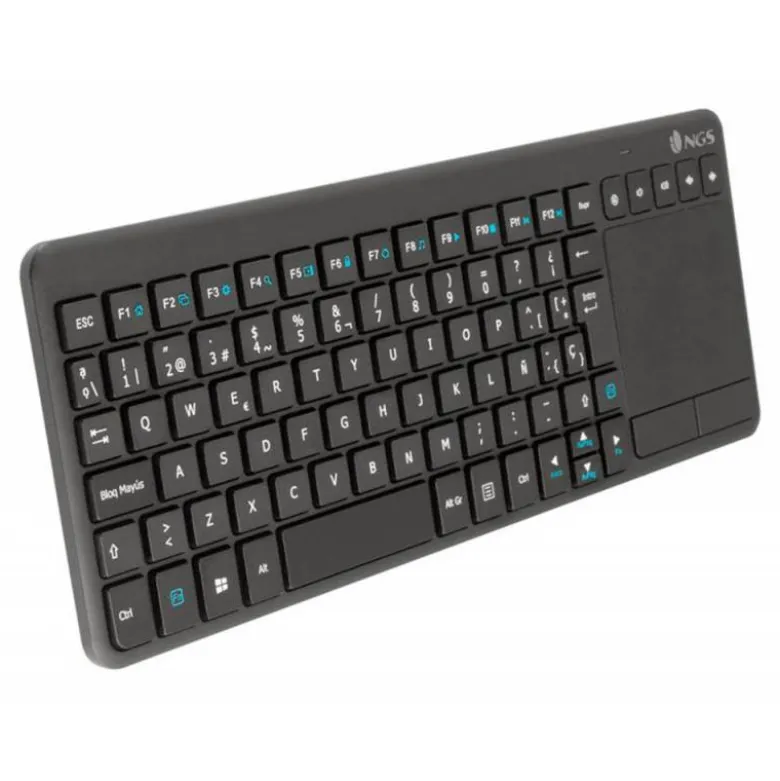 TECLADO NGS WARRIOR INALAMBRICO TOUCH PAD CON TECLAS MULTIMEDIA DE 2,4 GHZ COLOR NEGRO