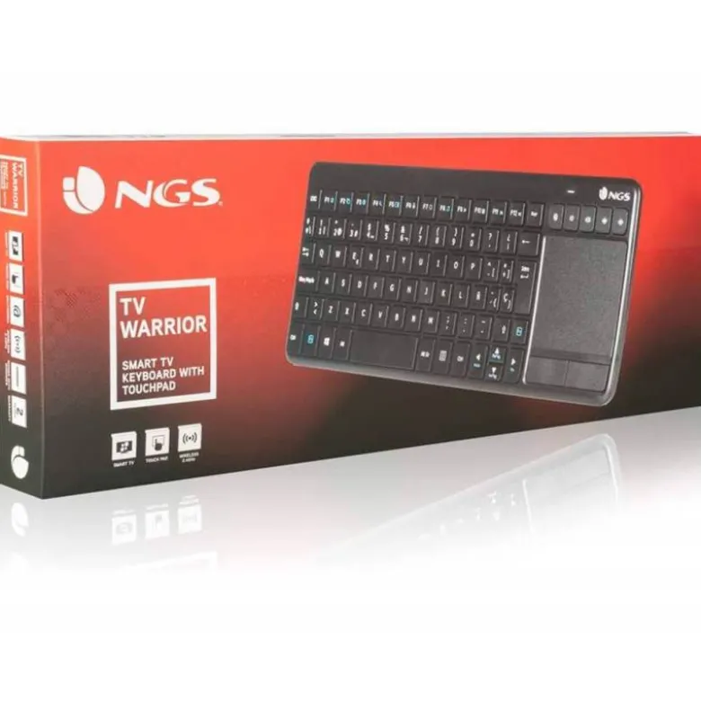 TECLADO NGS WARRIOR INALAMBRICO TOUCH PAD CON TECLAS MULTIMEDIA DE 2,4 GHZ COLOR NEGRO