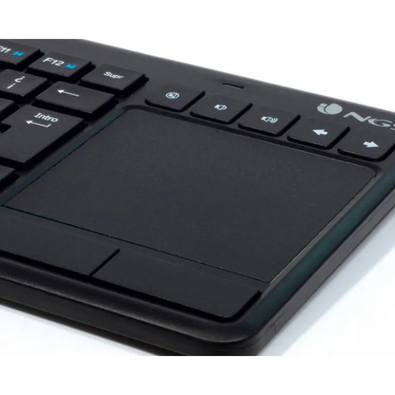 TECLADO NGS WARRIOR INALAMBRICO TOUCH PAD CON TECLAS MULTIMEDIA DE 2,4 GHZ COLOR NEGRO