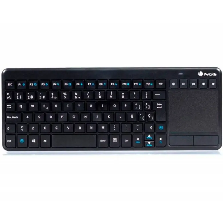 TECLADO NGS WARRIOR INALAMBRICO TOUCH PAD CON TECLAS MULTIMEDIA DE 2,4 GHZ COLOR NEGRO