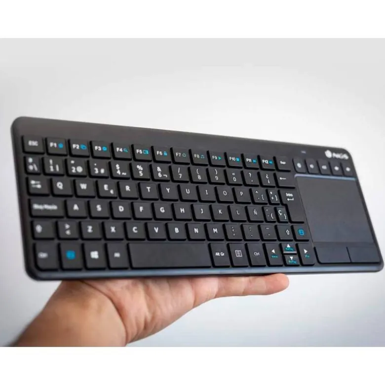 TECLADO NGS WARRIOR INALAMBRICO TOUCH PAD CON TECLAS MULTIMEDIA DE 2,4 GHZ COLOR NEGRO