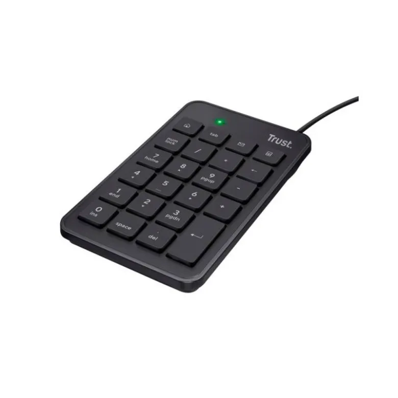 TECLADO NUMERICO TRUST XALAS NUMPAD CON CABLE LONGITUD 145 CM USB 2.0 COLOR NEGRO