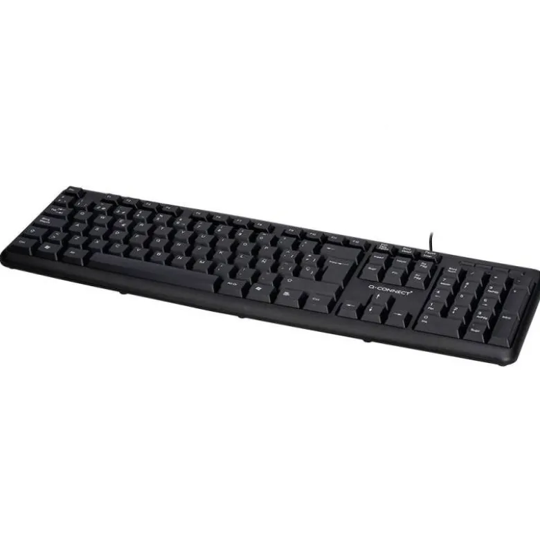 TECLADO Q-CONNECT CON CABLE 1,35 MT COLOR NEGRO