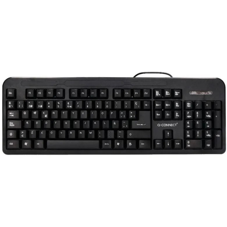 TECLADO Q-CONNECT NEGRO CON CABLE 1,5 M COMPATIBLE WINDOWS 95 / 98 / NT / ME / 2000 / XP / 7 / 8 / VISTA
