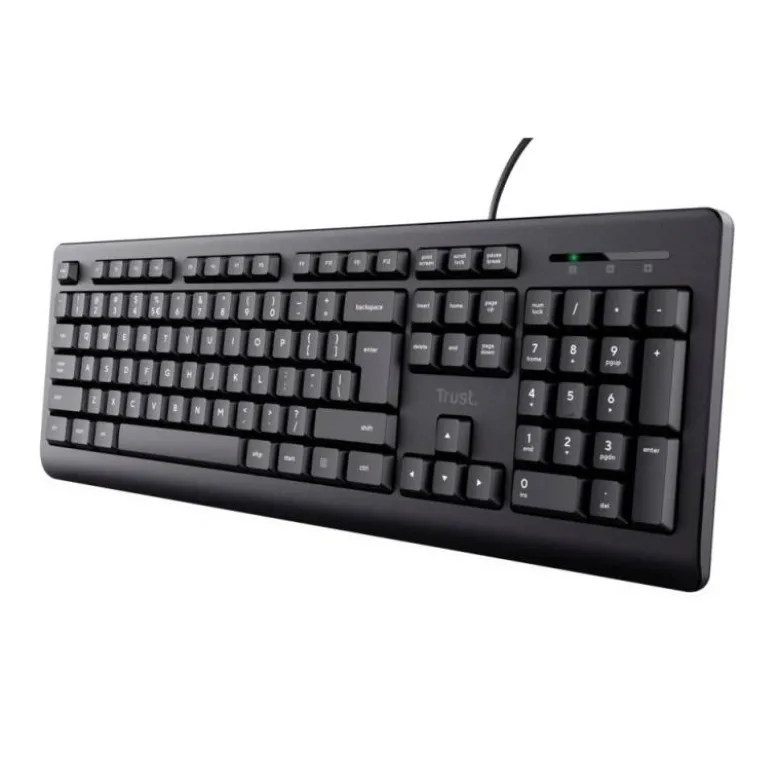 TECLADO TRUST TK-150 USB 2.0 CON CABLE LONGITUD 180 CM COLOR NEGRO