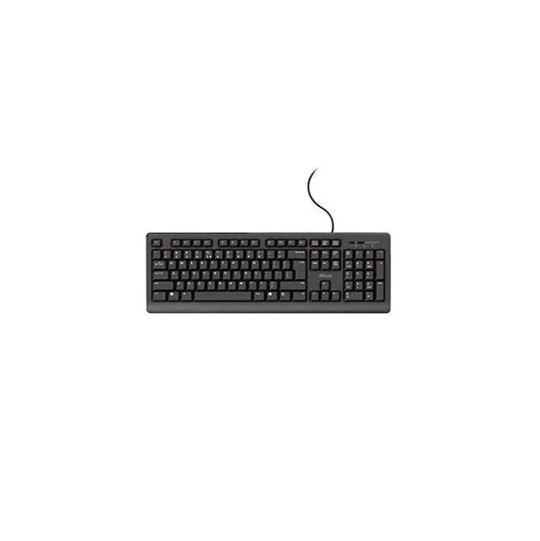 TECLADO TRUST TK-150 USB 2.0 CON CABLE LONGITUD 180 CM COLOR NEGRO
