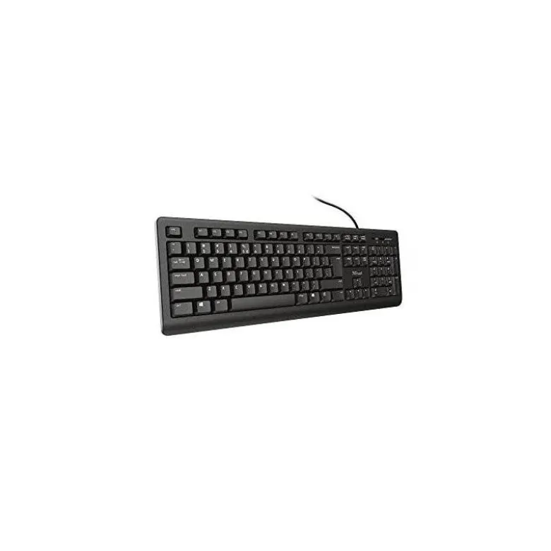 TECLADO TRUST TK-150 USB 2.0 CON CABLE LONGITUD 180 CM COLOR NEGRO