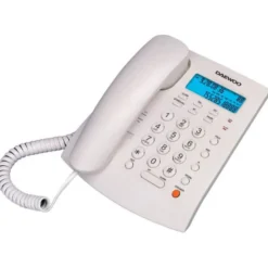 TELEFONO DAEWOO SOBREMESA PANTALLA RETROILUMINADA MANOS LIBRES COLOR BLANCO