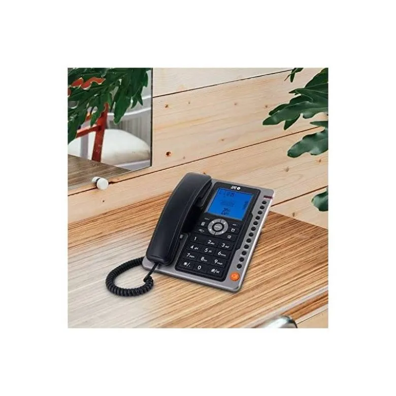 TELEFONO SPC SOBREMESA/MURAL PANTALLA 3,5" RETROILUMINADA CON RELLAMADA OPCION MUTE 7 MEMORIAS DIRECTAS COLOR NEGRO