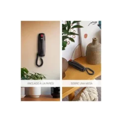 TELEFONO SPC SOBREMESA/MURAL ORIGINAL LITE 2 LED CON RELLAMADA 10 MEMORIAS COLOR NEGRO